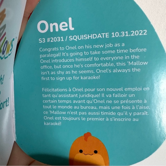 Onel Eel 3โ Clip Squishmallows 2023 clip - Picture 4 of 5